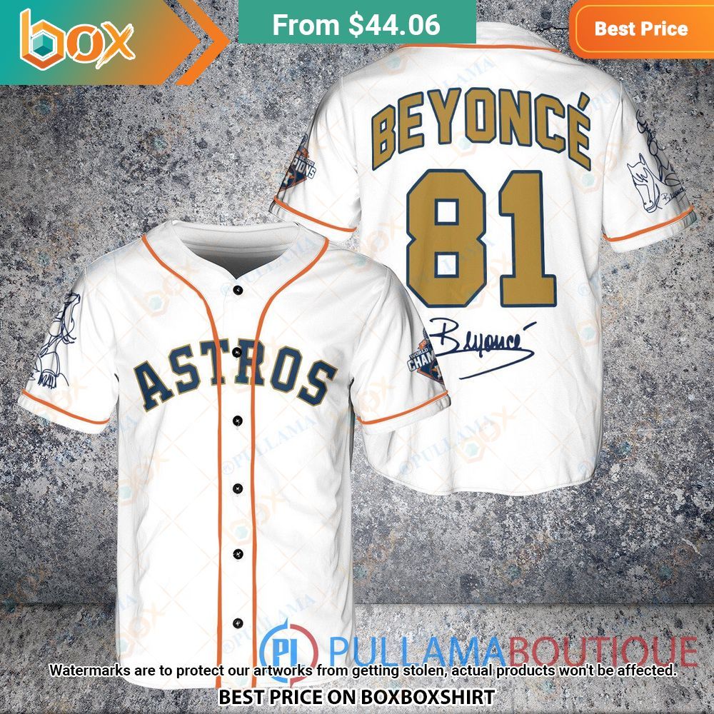Houston Astros Beyonce White Baseball Jersey 1