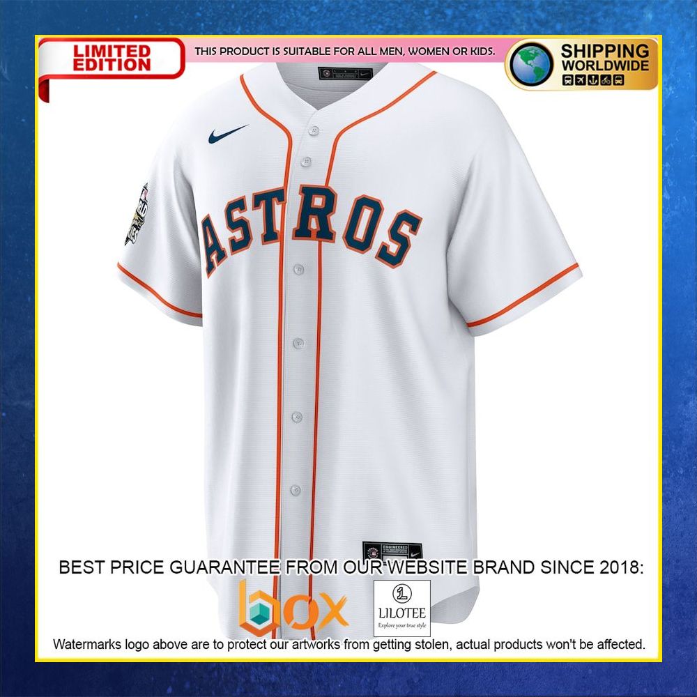 HOT Houston Astros MLB Custom Name Number White Baseball Jersey Shirt 5