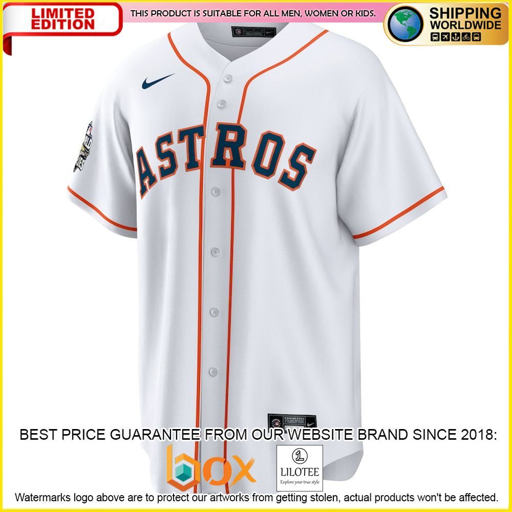 HOT Houston Astros MLB Custom Name Number White Baseball Jersey Shirt 2