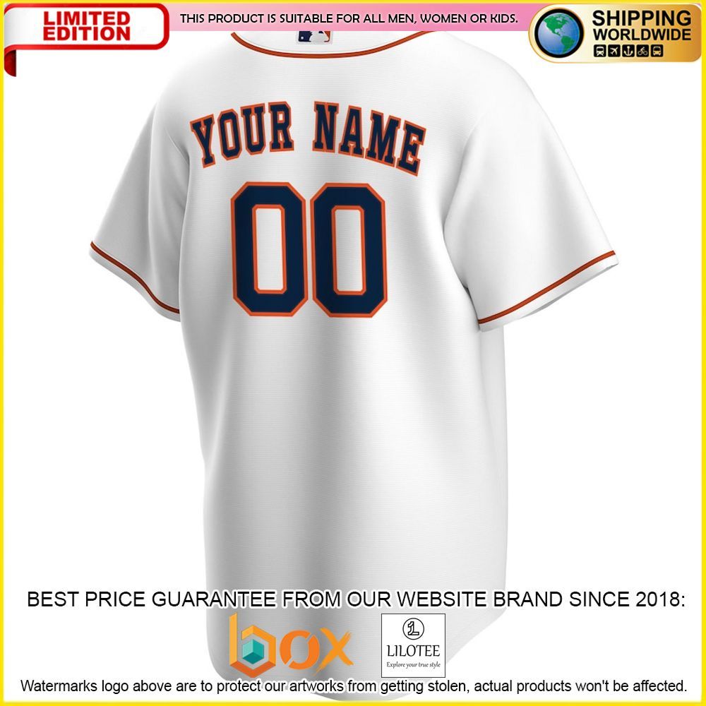HOT Houston Astros Team Custom Name Number White Baseball Jersey Shirt 3