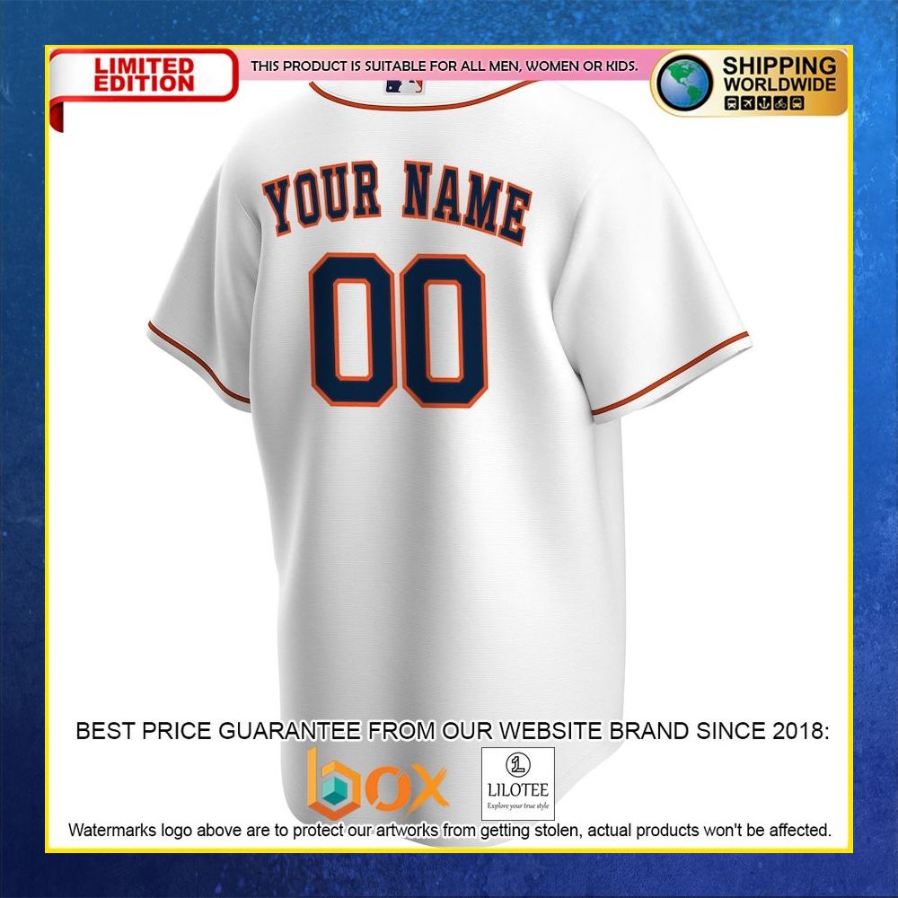 HOT Houston Astros Team Custom Name Number White Baseball Jersey Shirt 6