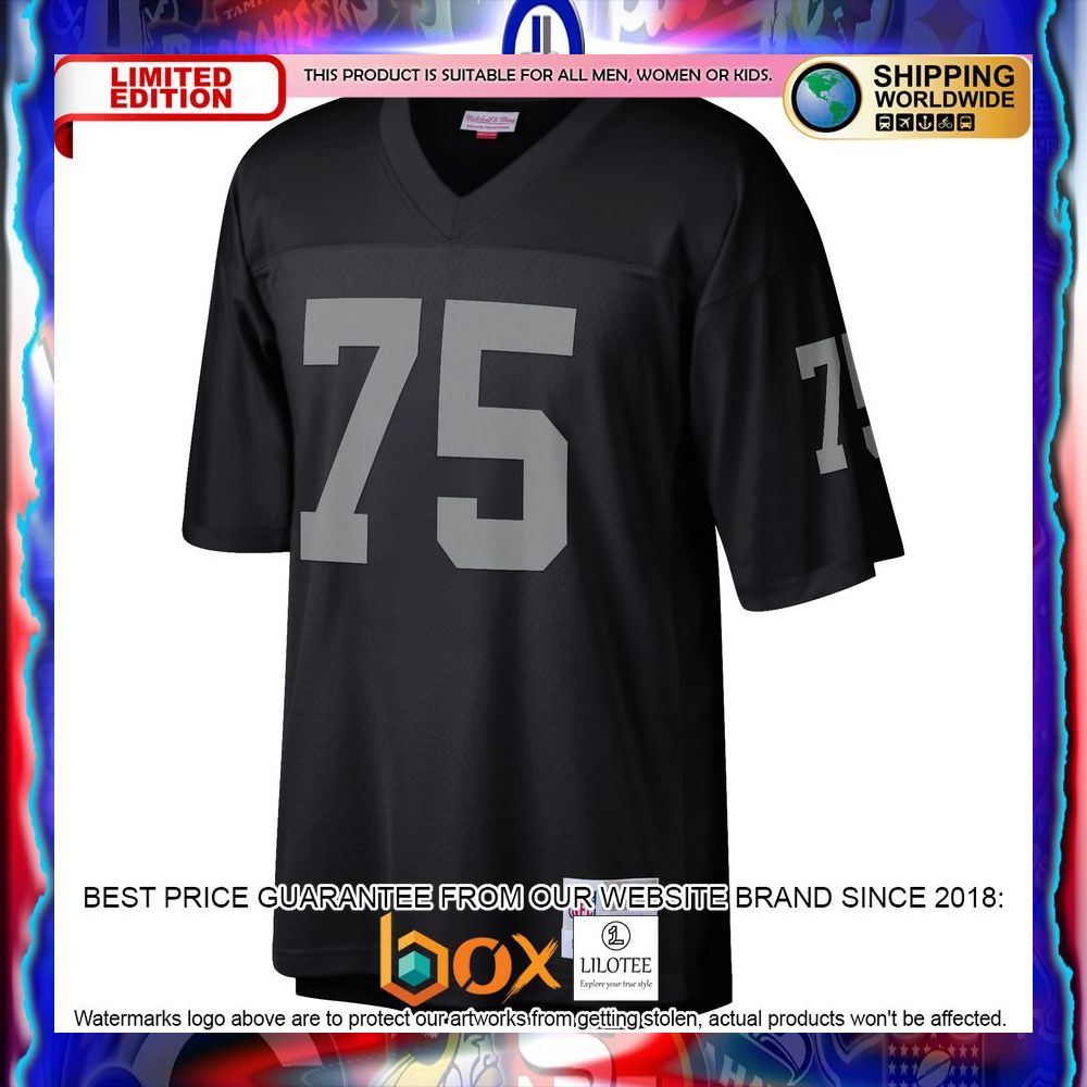 NEW Howie Long Las Vegas Raiders Mitchell & Ness Legacy Replica Black Football Jersey 13
