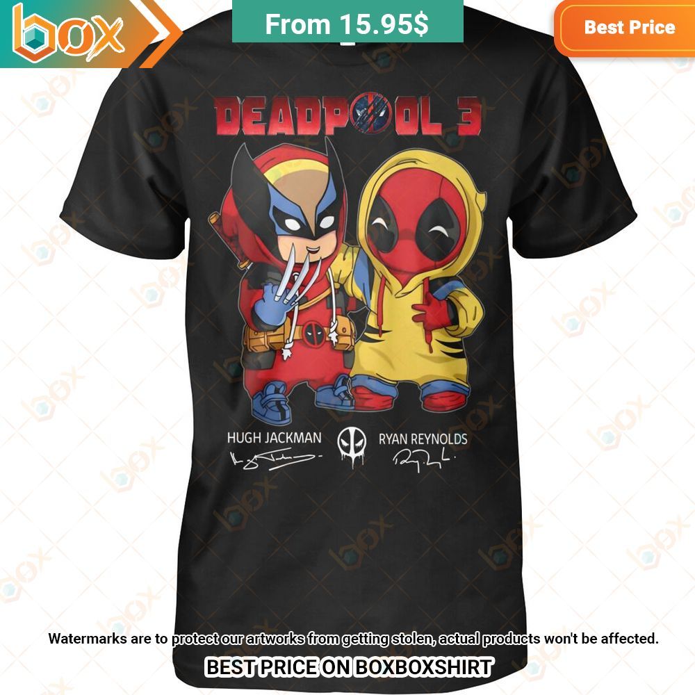 Hugh Jackman Ryan Reynolds Stitch Cosplay Deadpool Wolverine Hoodie Shirt 1
