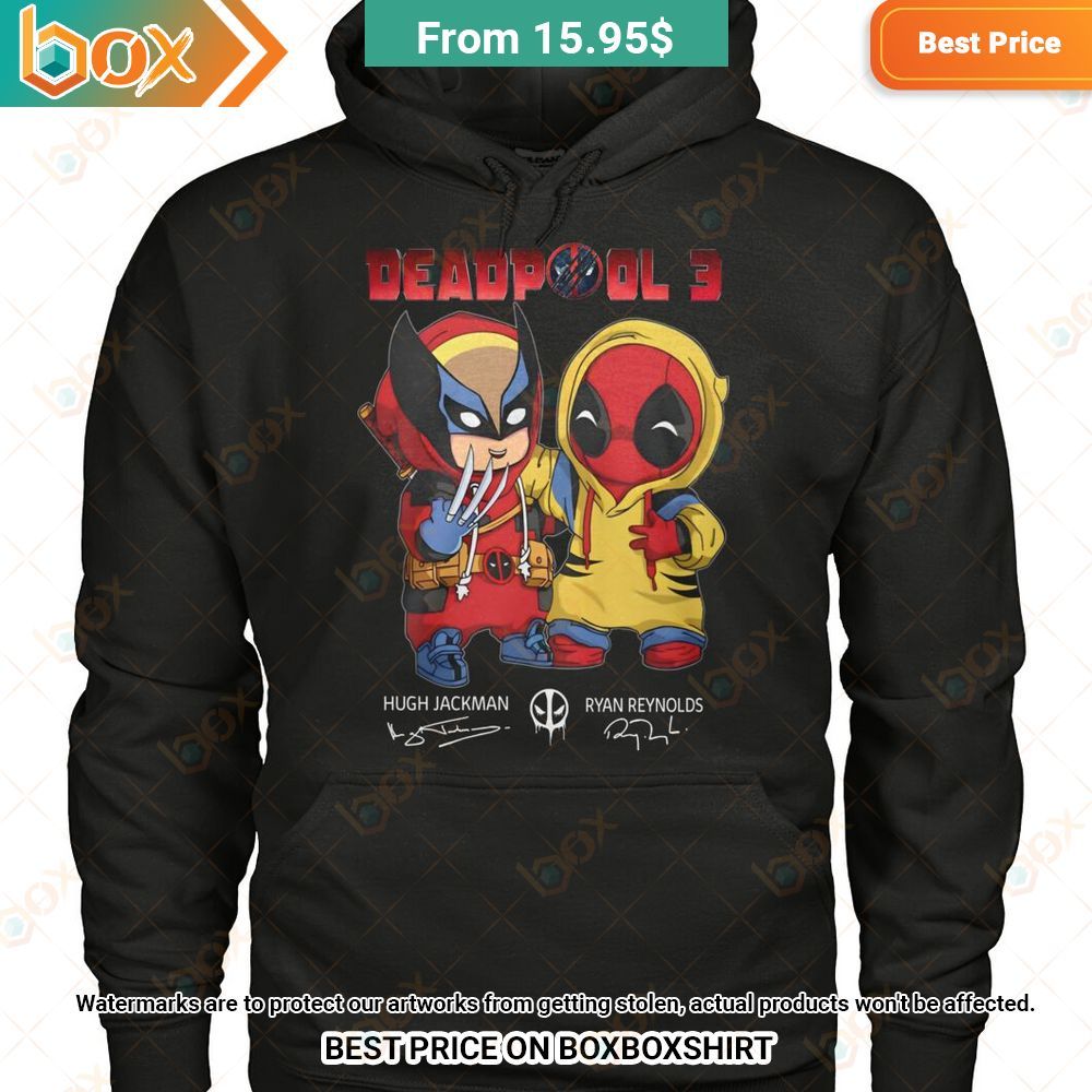 Hugh Jackman Ryan Reynolds Stitch Cosplay Deadpool Wolverine Hoodie Shirt 2