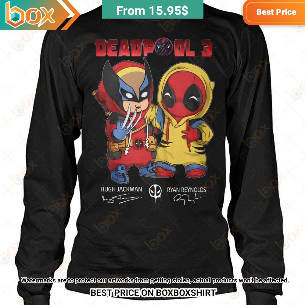 Hugh Jackman Ryan Reynolds Stitch Cosplay Deadpool Wolverine Hoodie Shirt 15