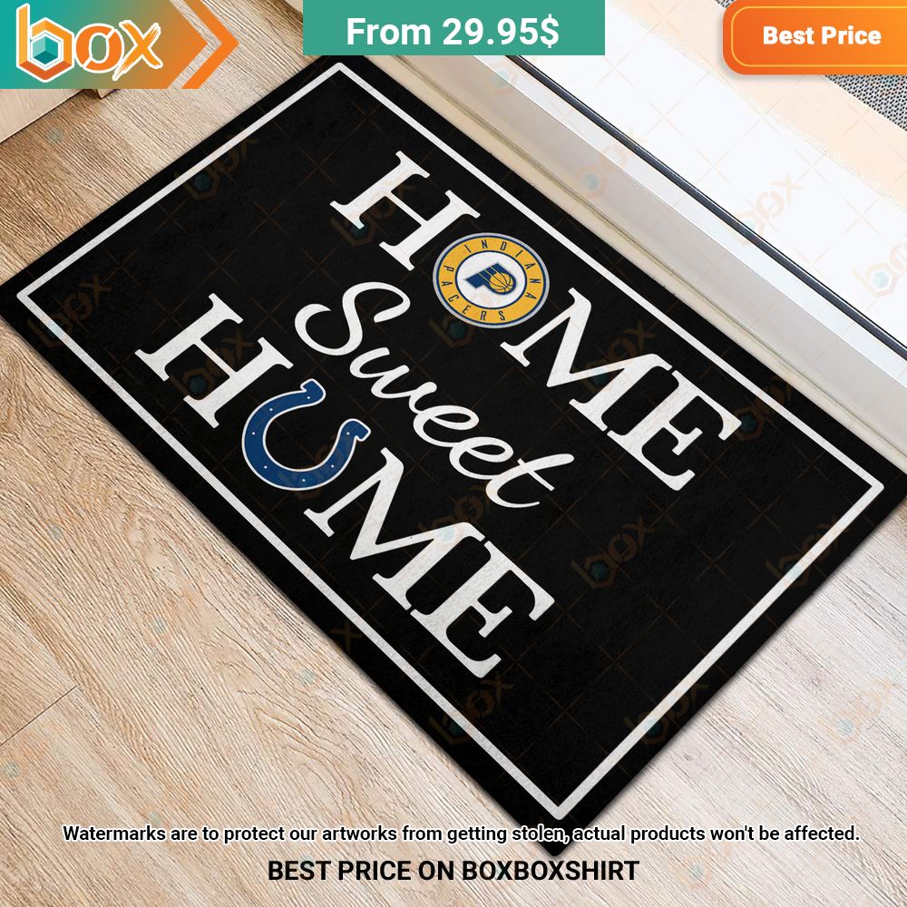 Indiana Pacers Indianapolis Colts Home Sweet Home Doormat 7
