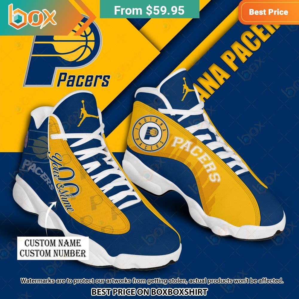 Indiana Pacers Personalized Air Jordan 13 Sneaker 1
