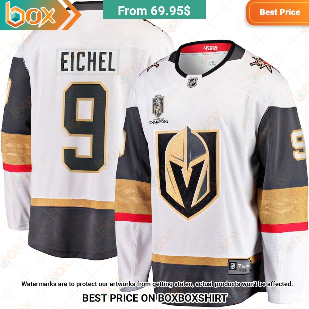 Jack Eichel Vegas Golden Knights Stanley Cup Champions 2023 White Hockey Jersey 1