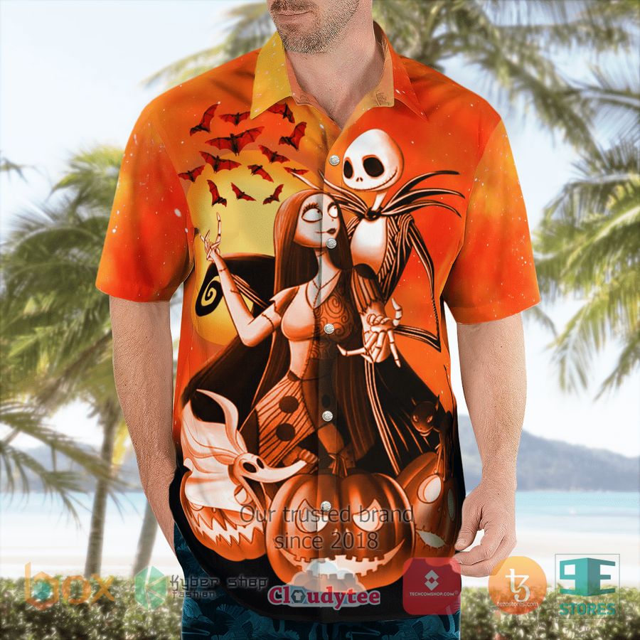 Jack Skellington and Sally Halloween Hawaiian Shirt 3