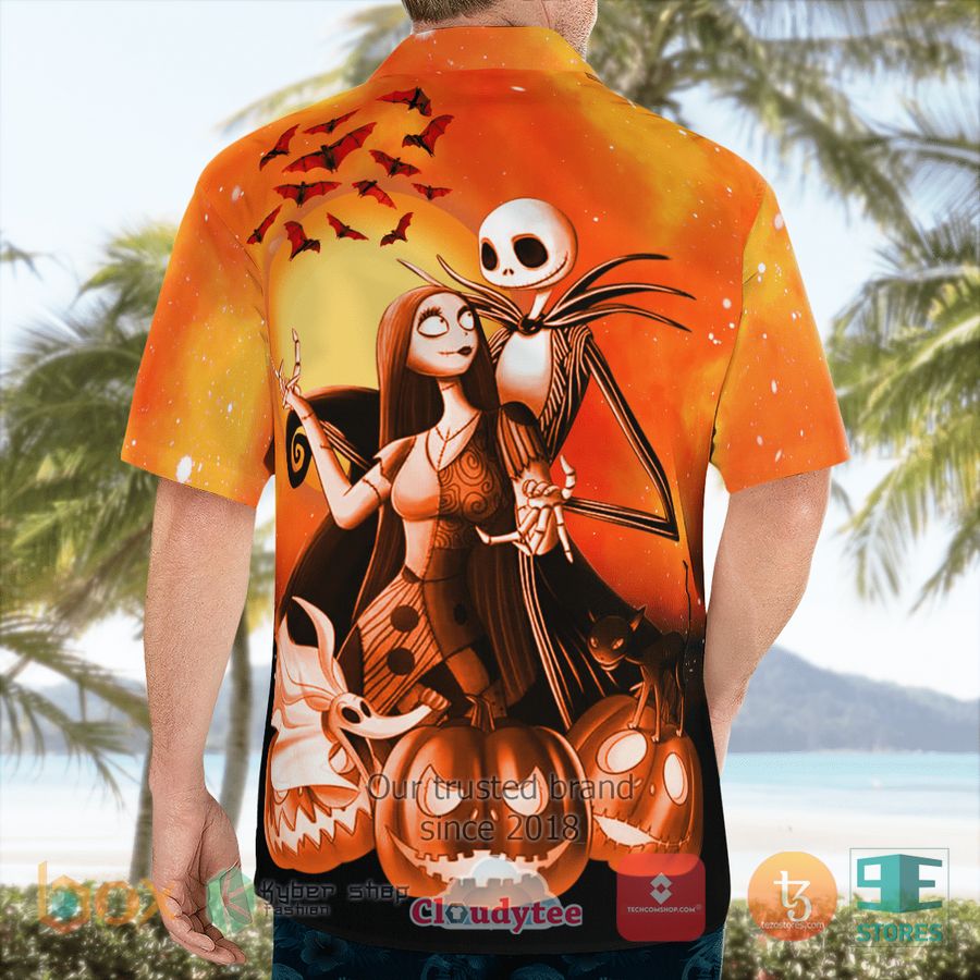 Jack Skellington and Sally Halloween Hawaiian Shirt 4