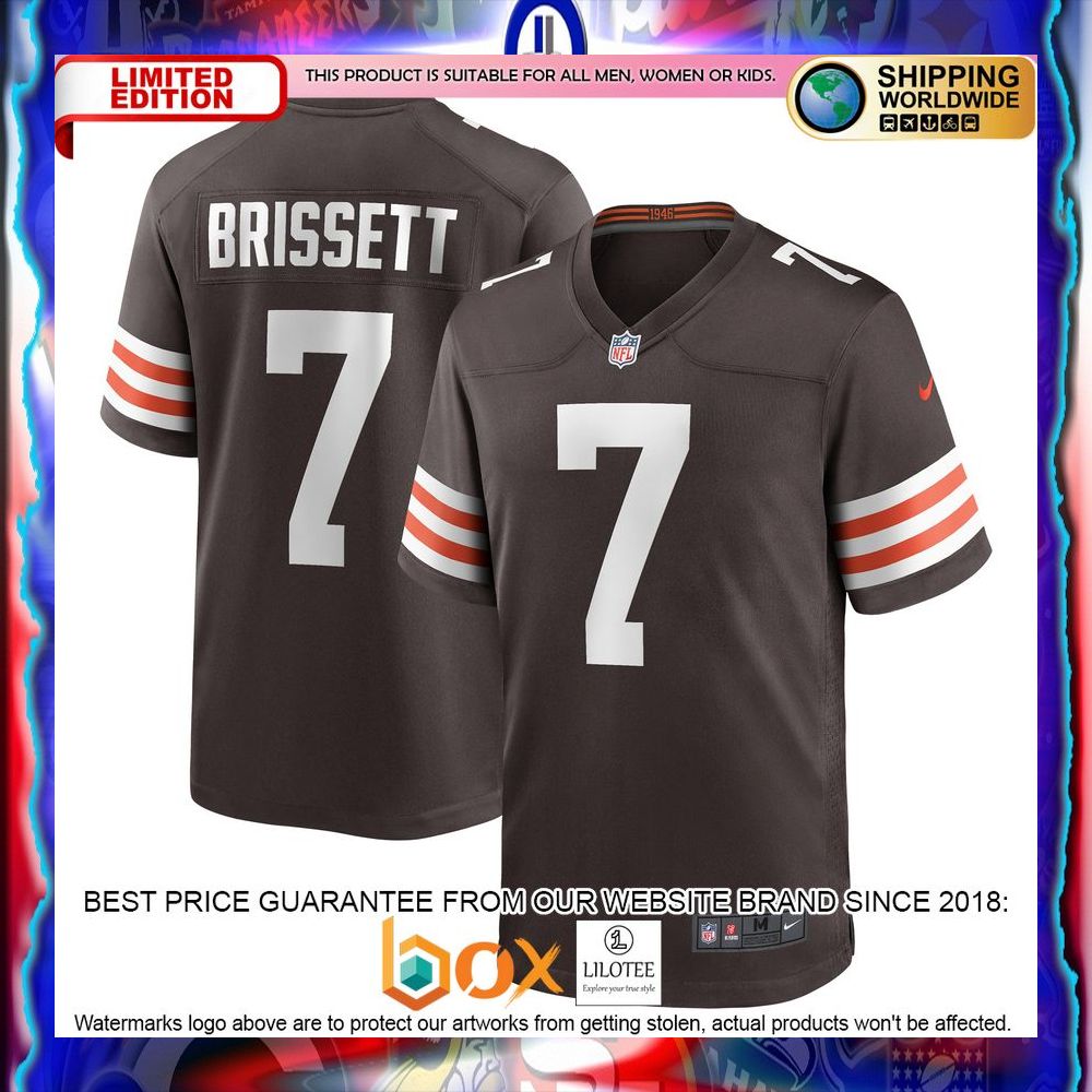 NEW Jacoby Brissett Cleveland Browns Brown Football Jersey 12
