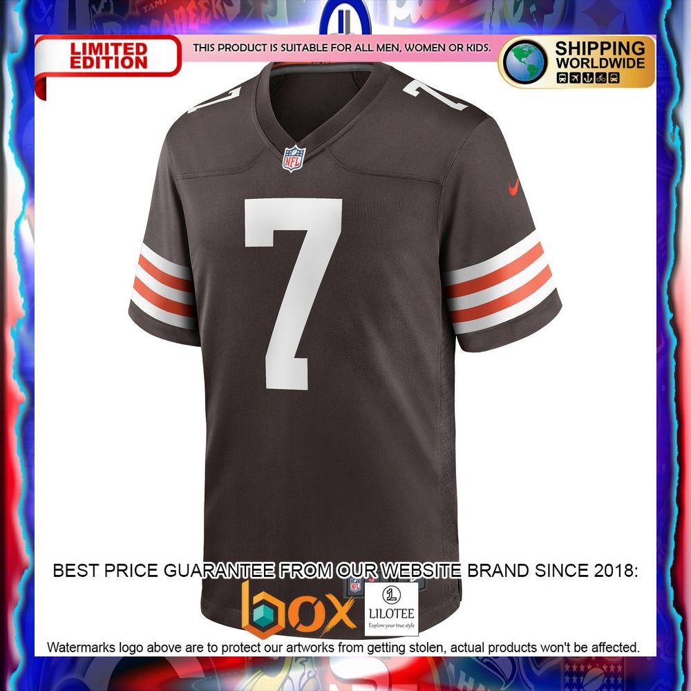 NEW Jacoby Brissett Cleveland Browns Brown Football Jersey 6