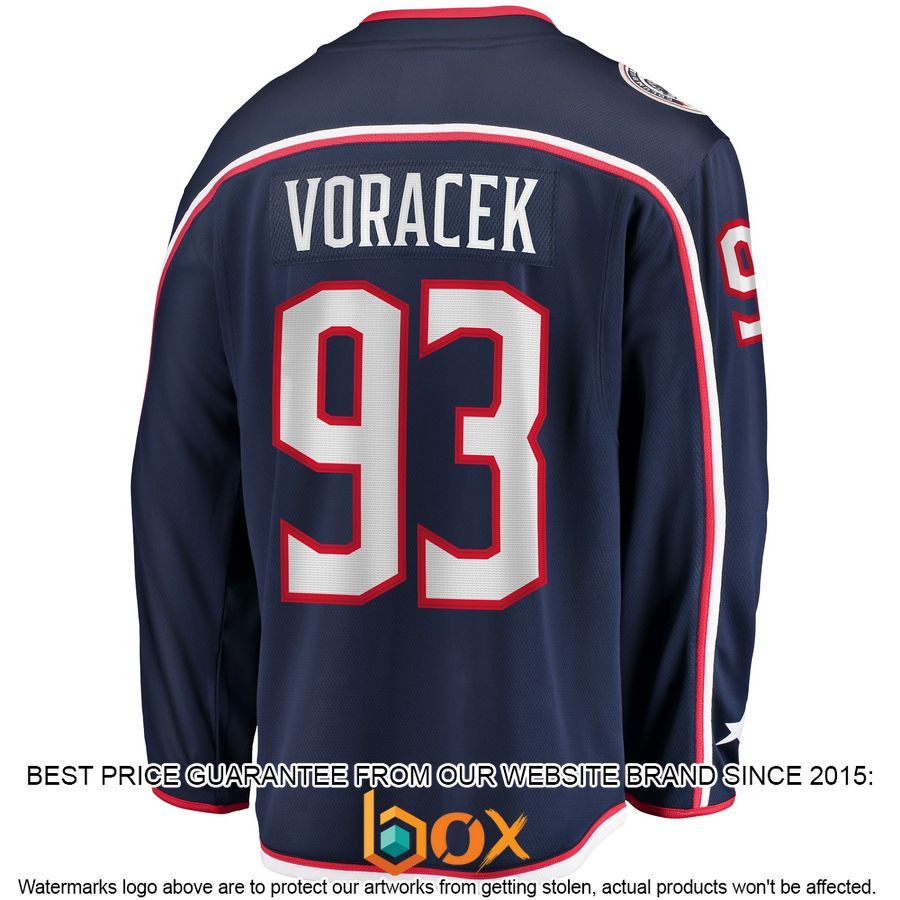 NEW Jakub Voracek Columbus Blue Jackets Player Navy Hockey Jersey 3
