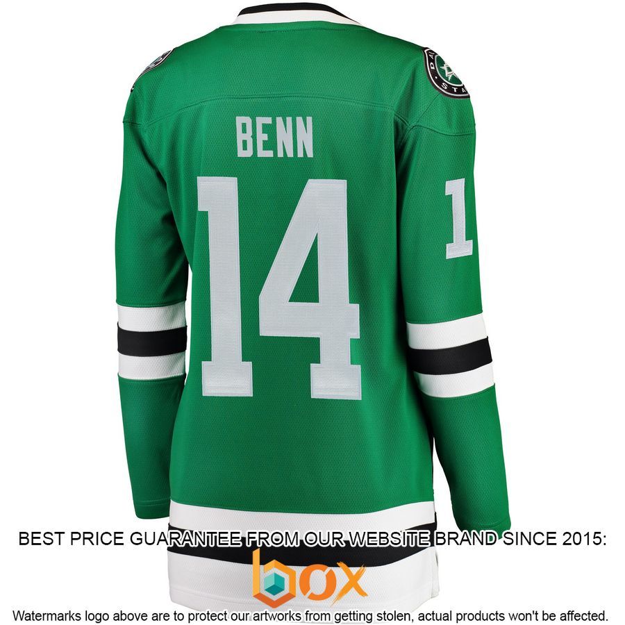 NEW Jamie Benn Dallas Stars Women's Home Player Green Hockey Jersey 3
