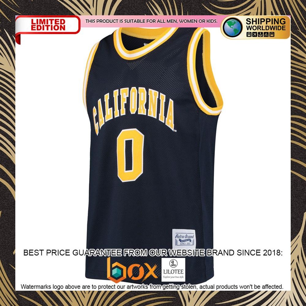 NEW Jaylen Brown Cal Bears Original Retro Brand Commemorative Classic Navy Basketball Jersey 6