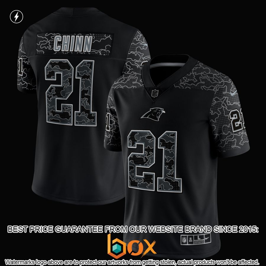 NEW Jeremy Chinn Carolina Panthers RFLCTV Black Football Jersey 2