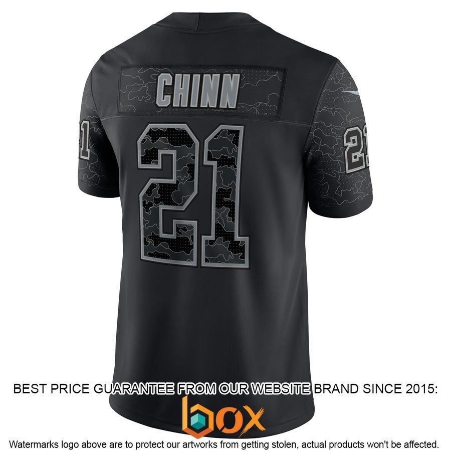 NEW Jeremy Chinn Carolina Panthers RFLCTV Black Football Jersey 5