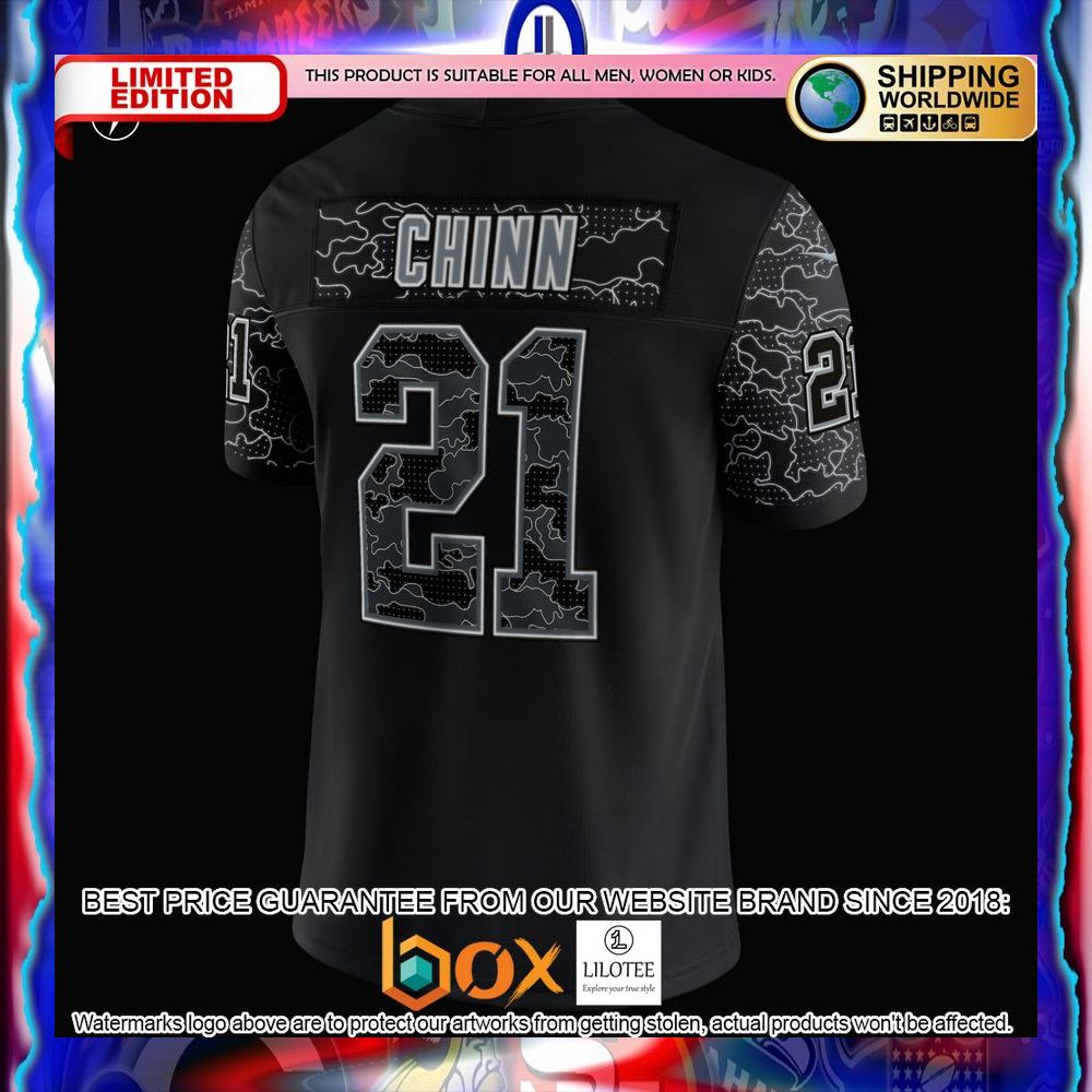 NEW Jeremy Chinn Carolina Panthers RFLCTV Black Football Jersey 26