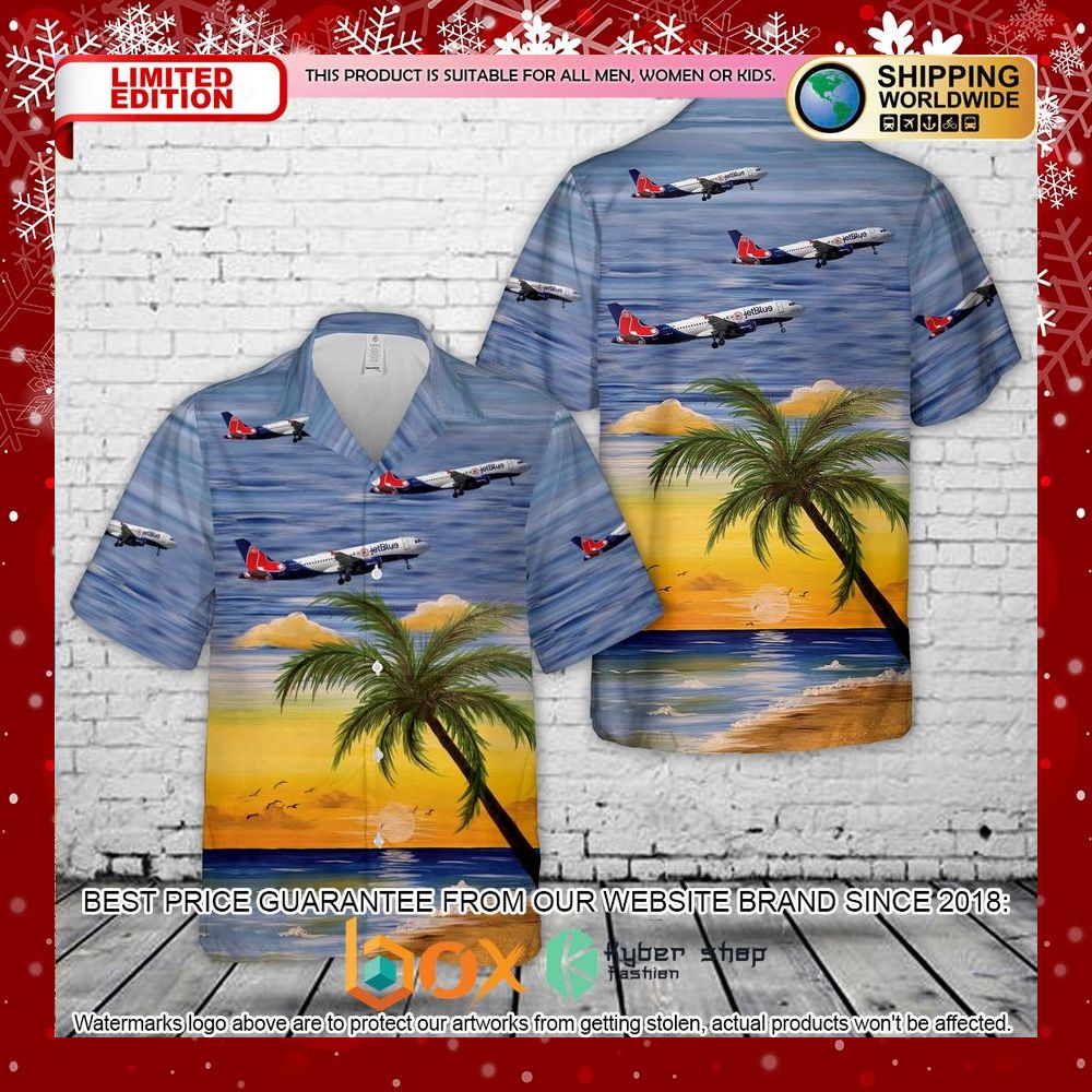 BEST JetBlue Airways Blue Monster Hawaiian Shirt 12