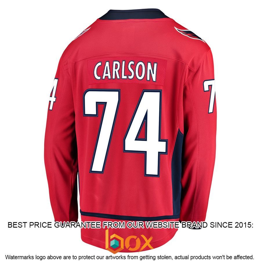 NEW John Carlson Washington Capitals Home Player Red Hockey Jersey 3