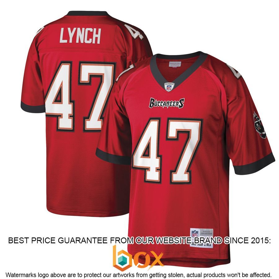 NEW John Lynch Tampa Bay Buccaneers Mitchell & Ness Legacy Replica Red Football Jersey 20