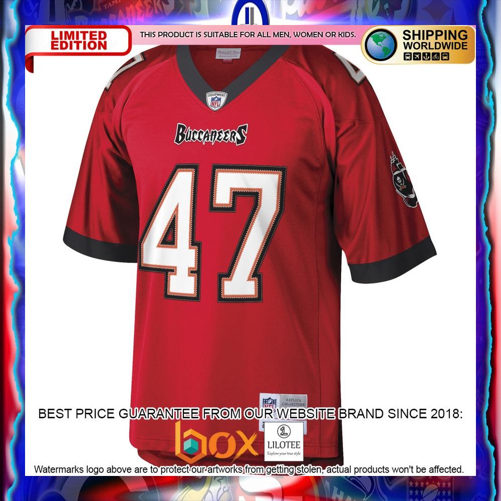 NEW John Lynch Tampa Bay Buccaneers Mitchell & Ness Legacy Replica Red Football Jersey 16
