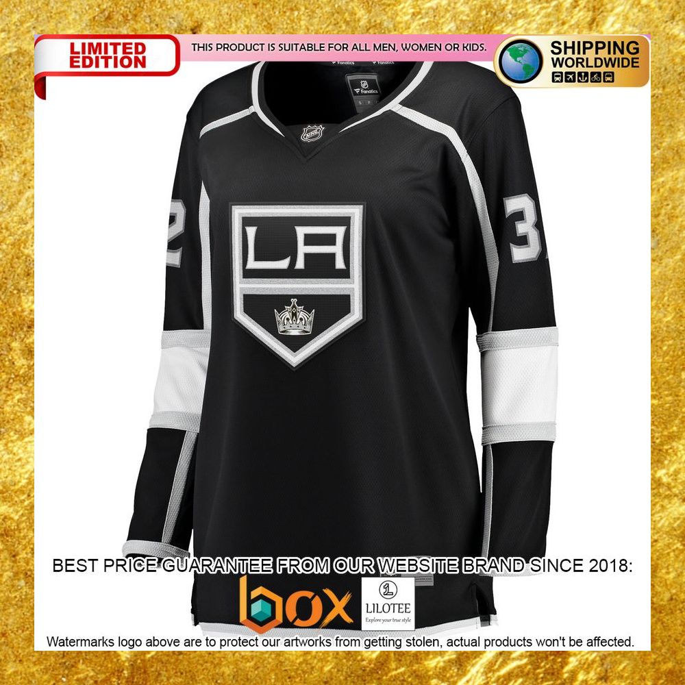NEW Jonathan Quick Los Angeles Kings Women's Home 2020/21 Premier Player Black Hockey Jersey 6