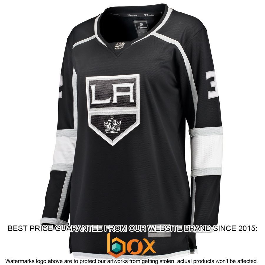 NEW Jonathan Quick Los Angeles Kings Women's Home Player Black Hockey Jersey 2