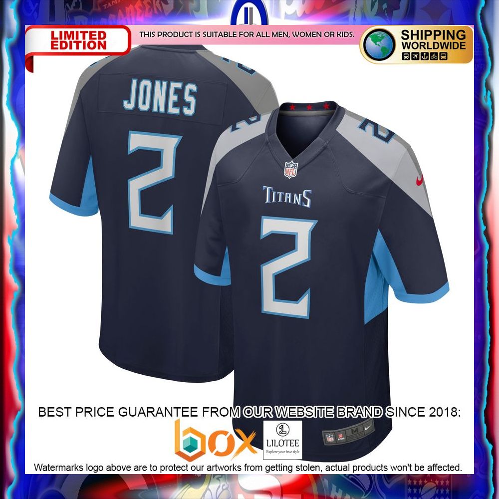 NEW Julio Jones Tennessee Titans Light Blue Football Jersey 22