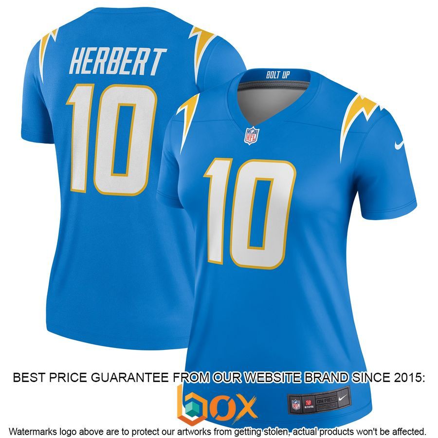 NEW Justin Herbert Los Angeles Chargers Women's Legend Royal Football Jersey 5