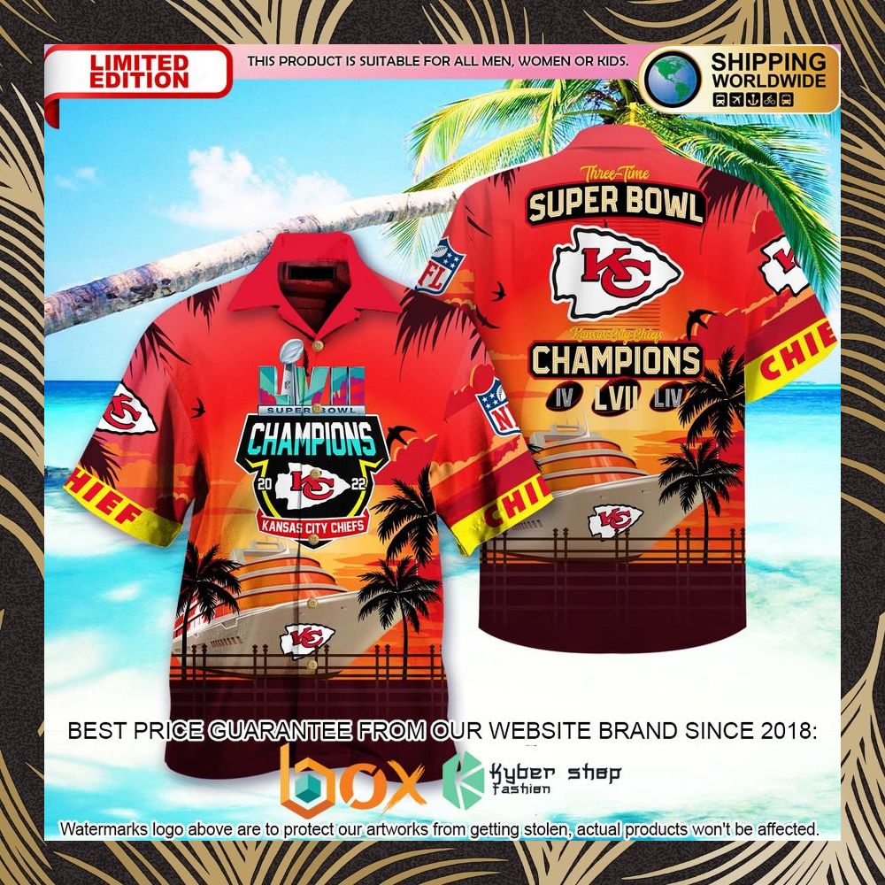 BEST Kansas City Chiefs Super Bowl Champions Hawaiian Shirt, Shorts 7