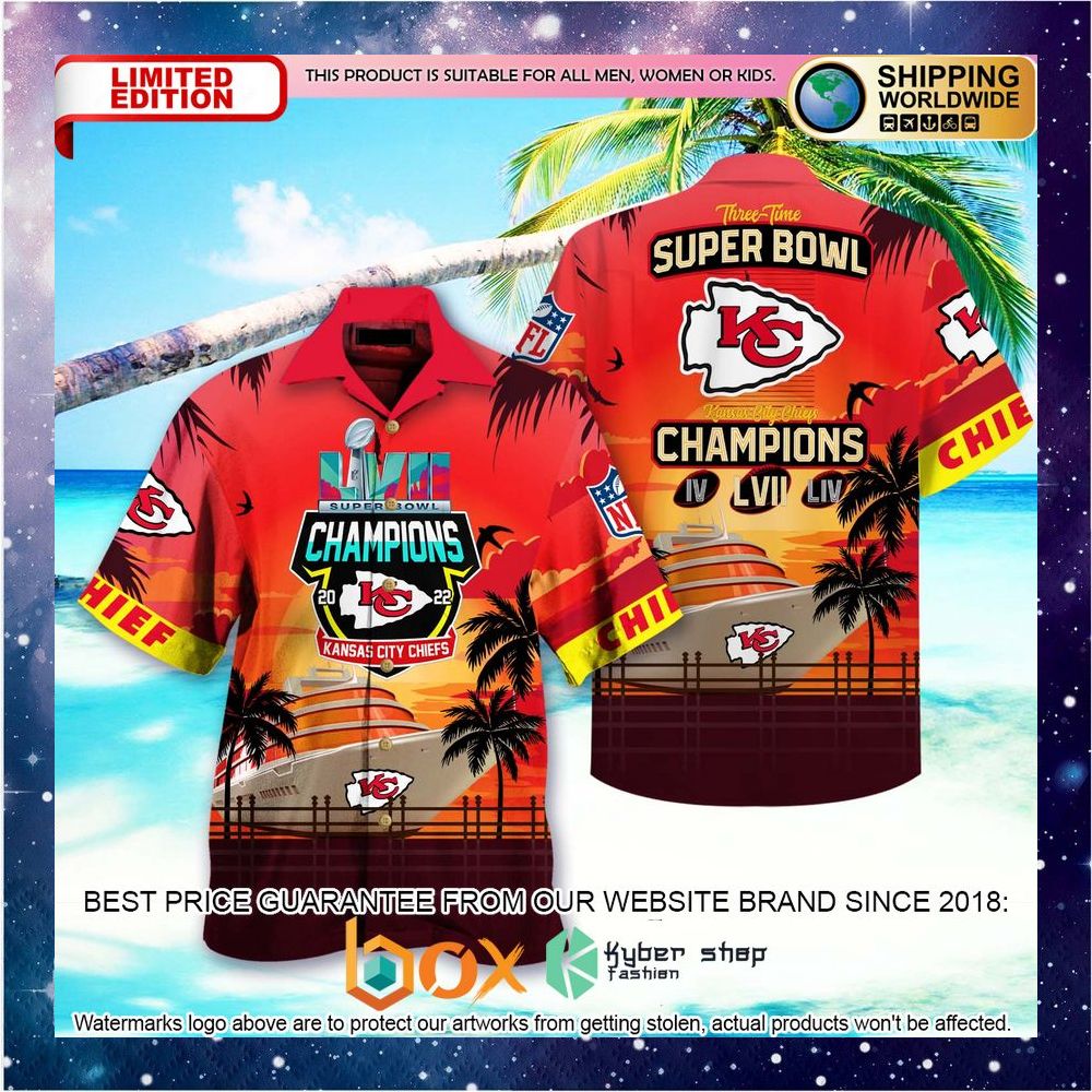 BEST Kansas City Chiefs Super Bowl Champions Hawaiian Shirt, Shorts 4
