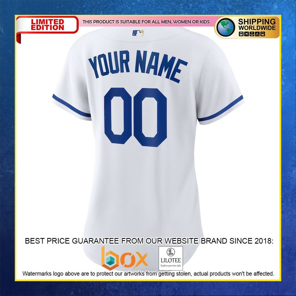 HOT Kansas City Royals Women's Custom Name Number White Baseball Jersey Shirt 6
