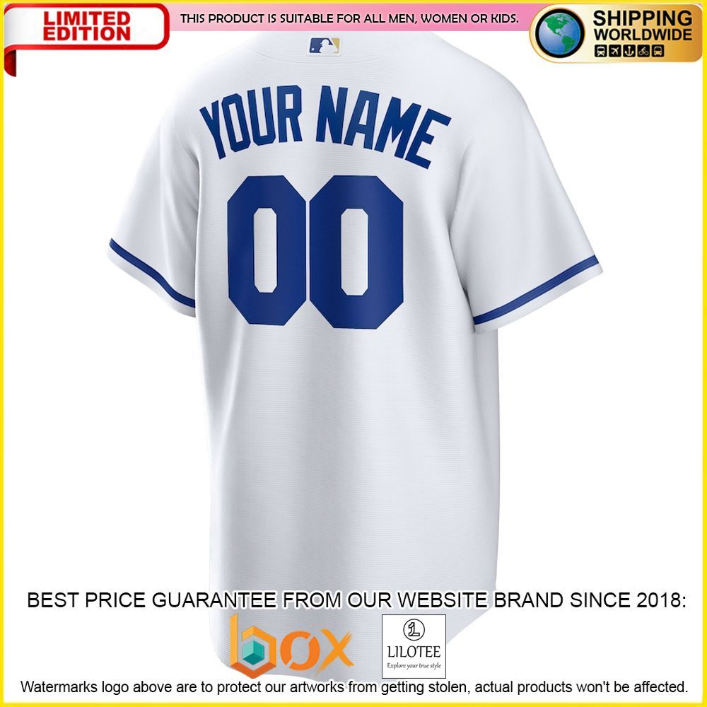 HOT Kansas City Royals Youth Custom Name Number White Baseball Jersey Shirt 3