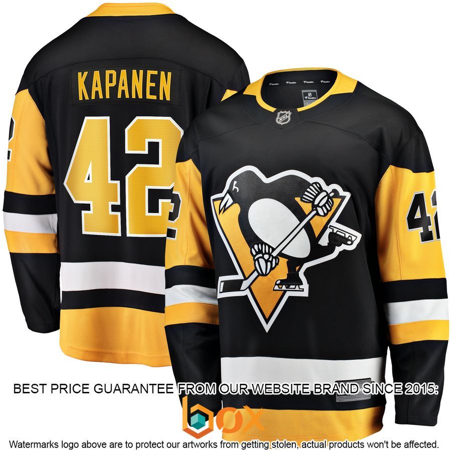 NEW Kasperi Kapanen Pittsburgh Penguins Home Black Hockey Jersey 4