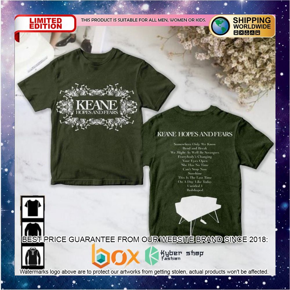 BEST Keane Hopes And Fears Hoodie, Shirt 4