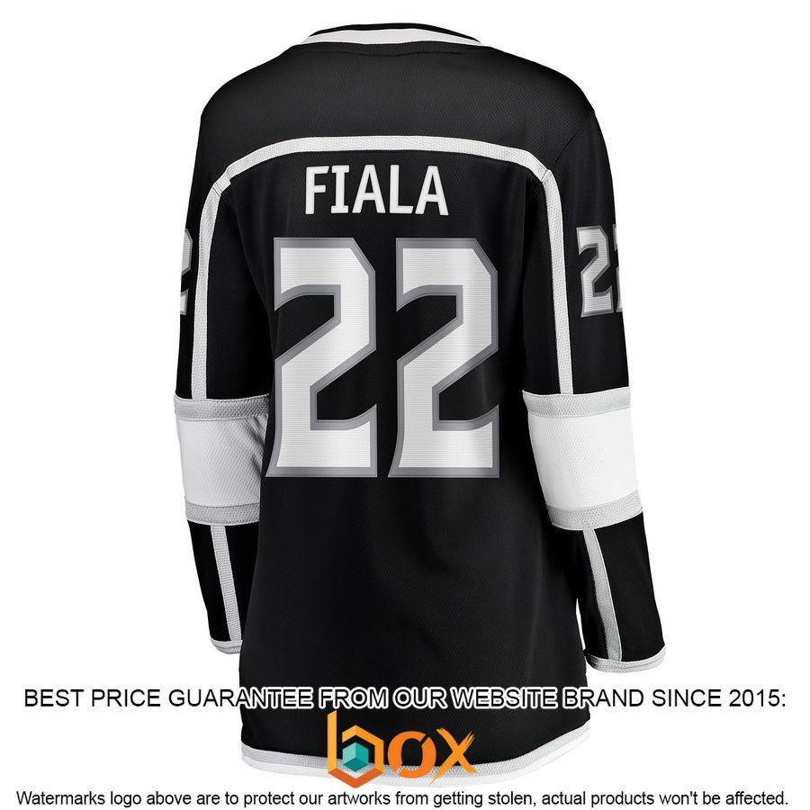 NEW Kevin Fiala Los Angeles Kings Women's Home Player Black Hockey Jersey 3