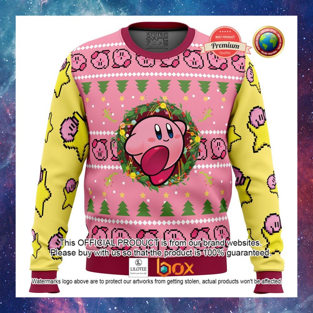 HOT Kirby Pink Yellow Sweater 3