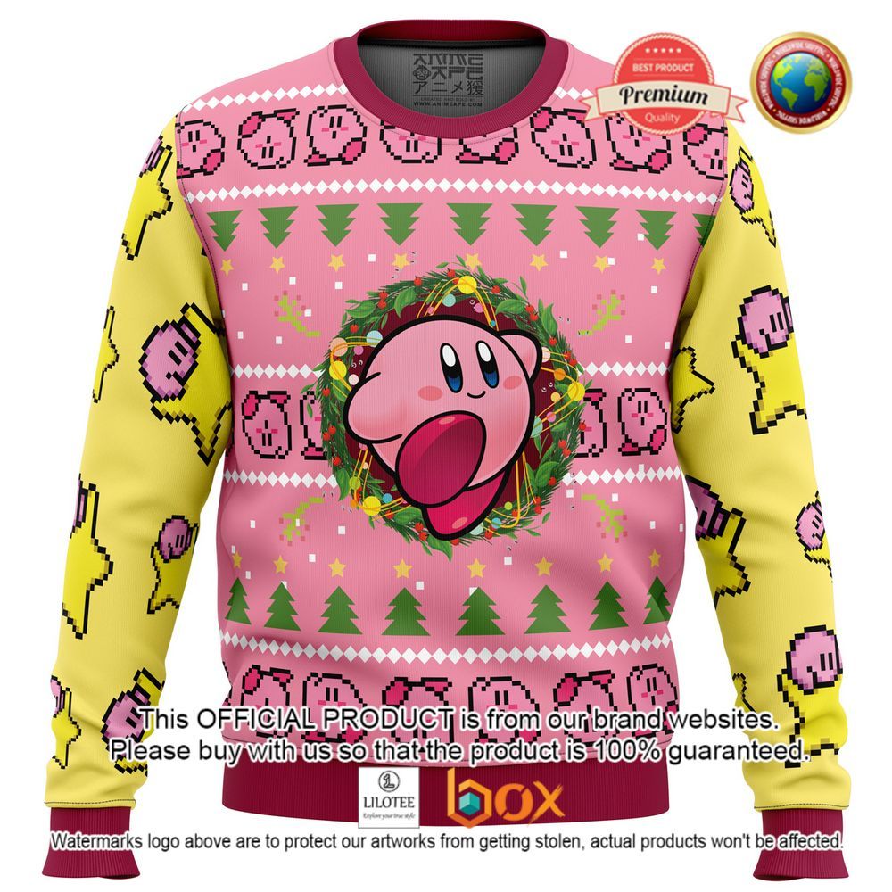 HOT Kirby Pink Yellow Sweater 1