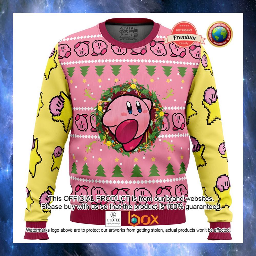 HOT Kirby Pink Yellow Sweater 5