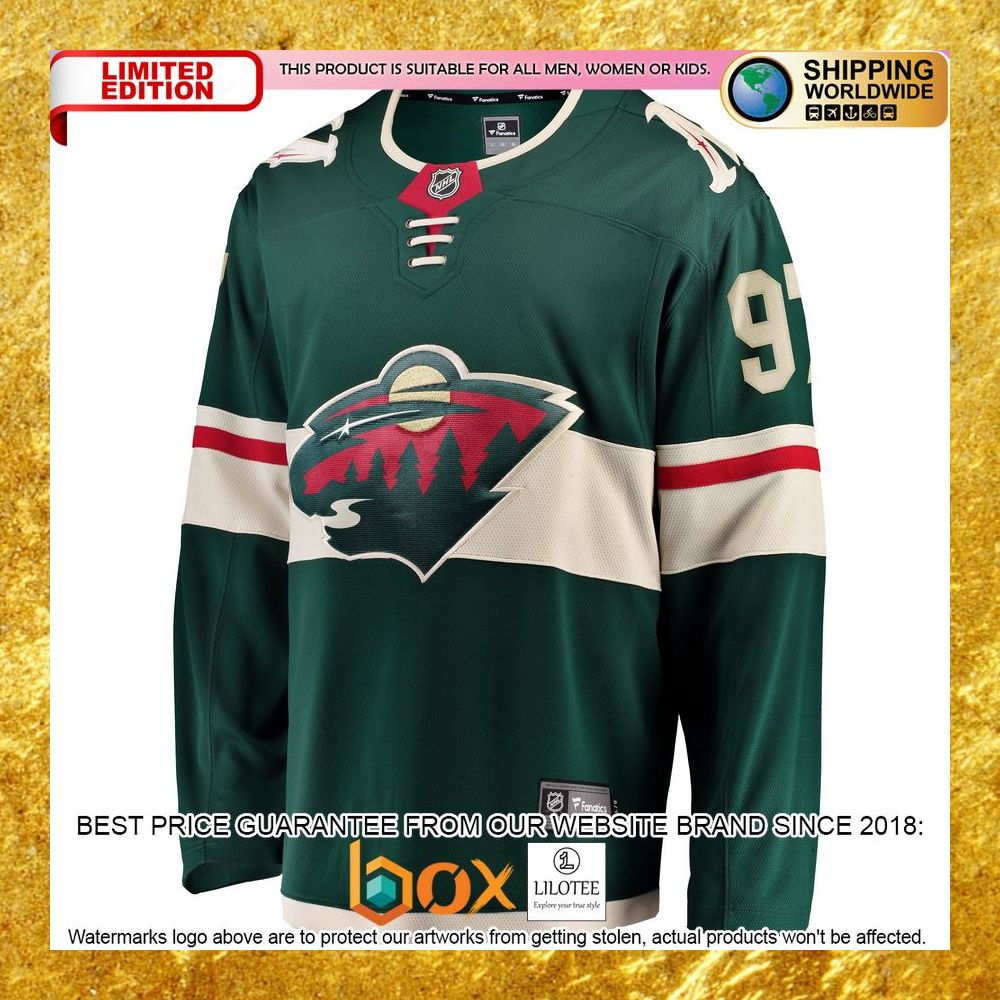 NEW Kirill Kaprizov Minnesota Wild Home Replica Green Hockey Jersey 6