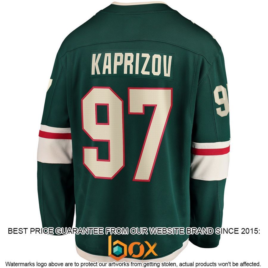 NEW Kirill Kaprizov Minnesota Wild Home Replica Green Hockey Jersey 3