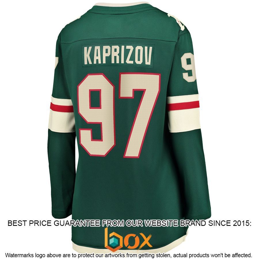NEW Kirill Kaprizov Minnesota Wild Women's Home Replica Green Hockey Jersey 3