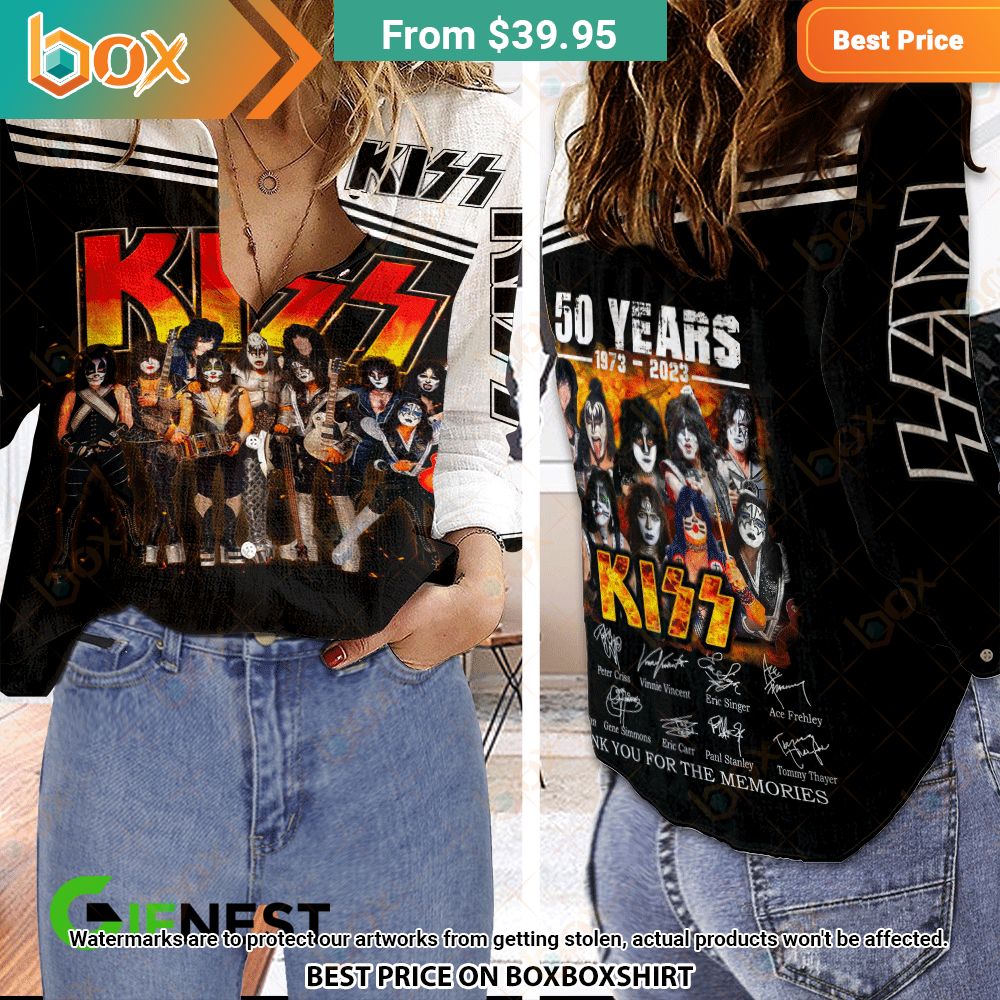 Kiss Band 50 Years 1973 2023 Women Casual Shirt 2