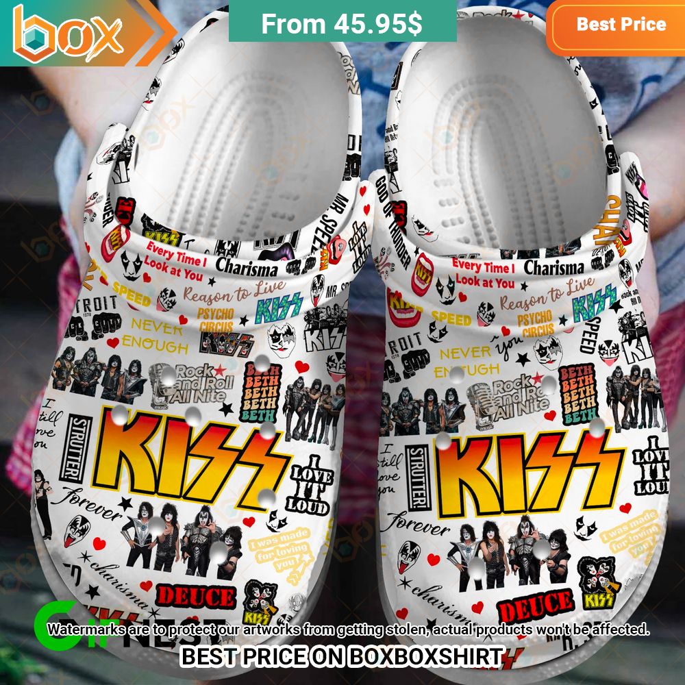 Kiss Band Rock and Roll all Night Albums Cover Crocs Clog Shoes 3