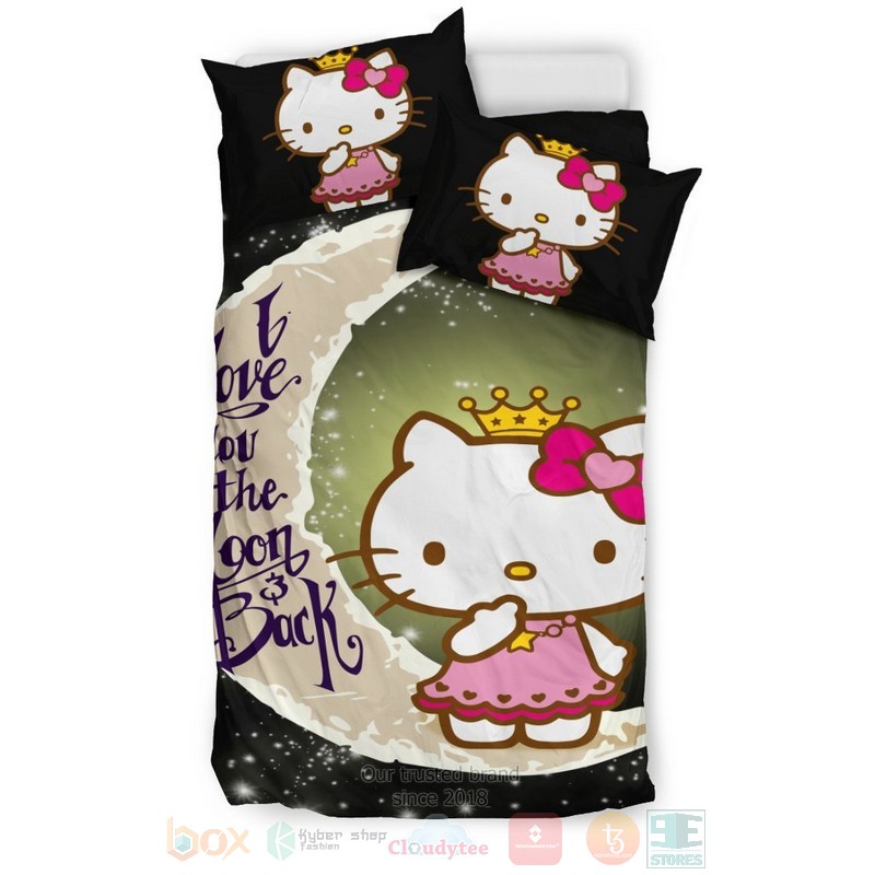 Kitty, I Love You to the Moon and Back Bedding Set 2