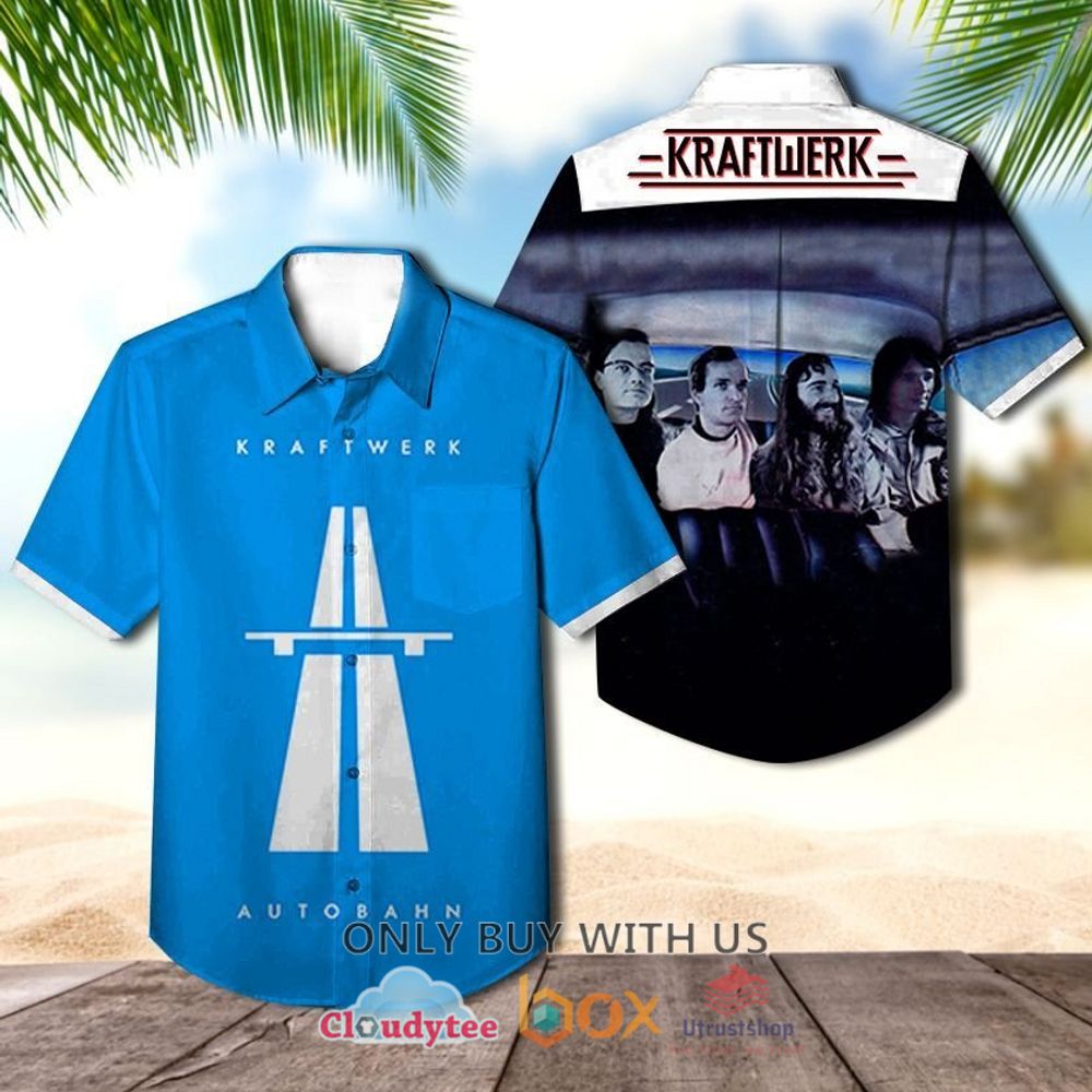 Kraftwerk Autobahn Albums Blue Hawaiian Shirt 1