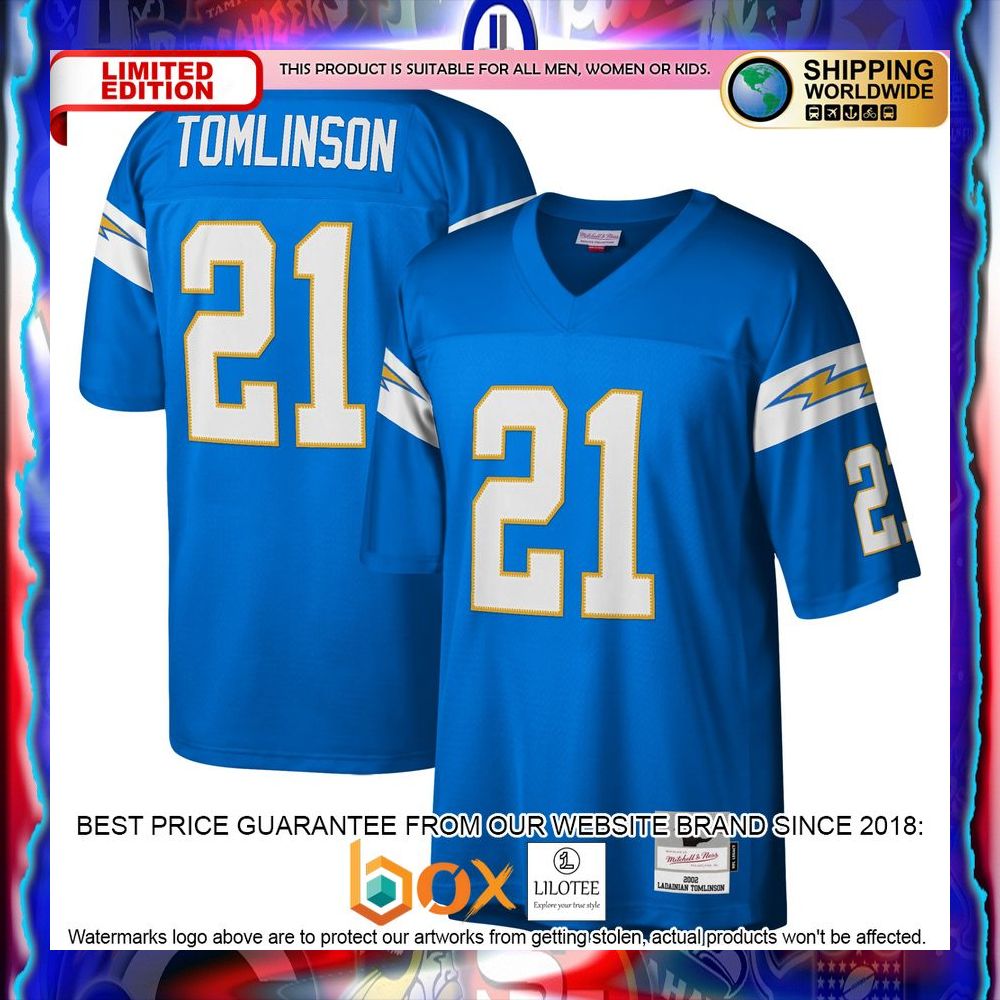NEW LaDainian Tomlinson Los Angeles Chargers Mitchell & Ness Legacy Replica Powder Blue Football Jersey 15