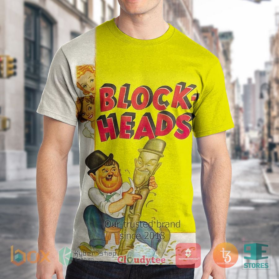 Laurel and Hardy Block-Heads 3D Shirt 2
