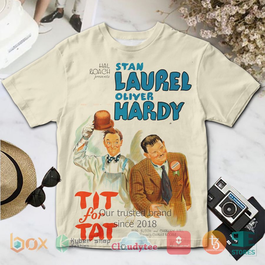 Laurel and Hardy Tit For Tat 3D Shirt 1